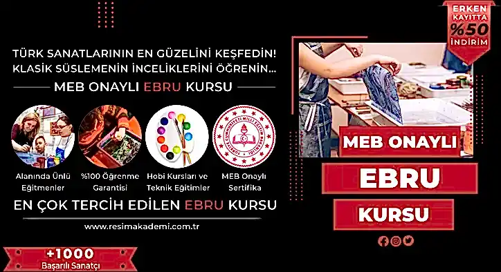 Ebru Kursu Fiyatları – Erken Kayıtta %50 İndirim