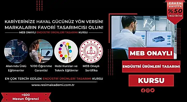 Endüstri Ürünleri Tasarımı Kursu Fiyatları – Erken Kayıtta %50 İndirim