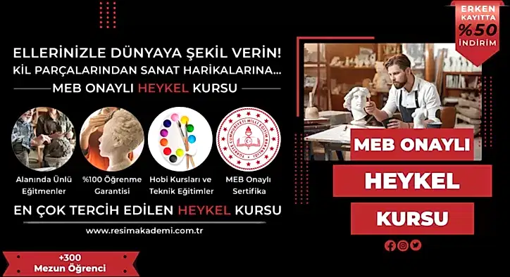 Heykel Kursu Fiyatları – Erken Kayıtta %50 İndirim
