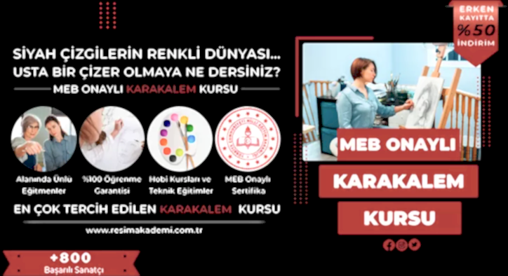 Karakalem Kursu Fiyatları – Erken Kayıtta %50 İndirim