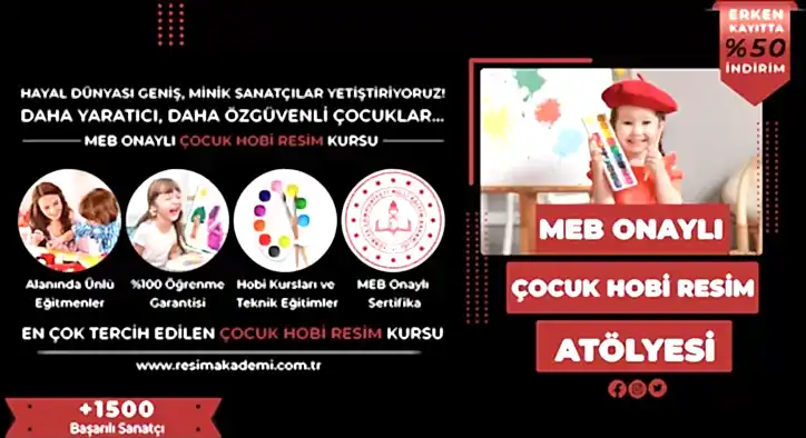 Çocuk Resim Kursu Fiyatları – Erken Kayıtta %50 İndirim