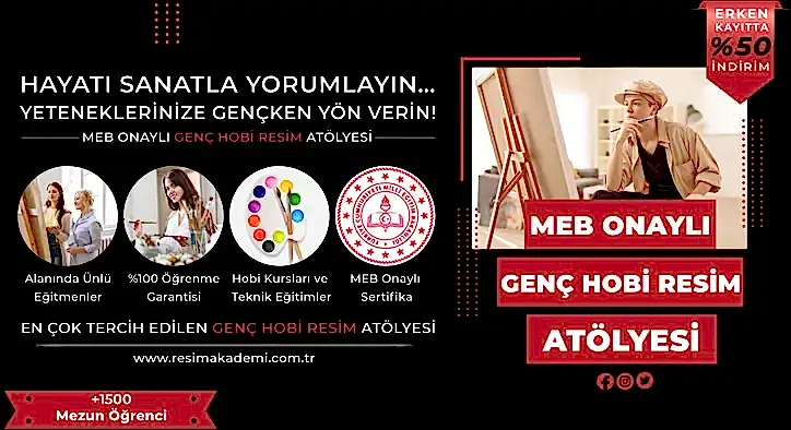 Genç Resim Kursu Fiyatları – Erken Kayıtta %50 İndirim