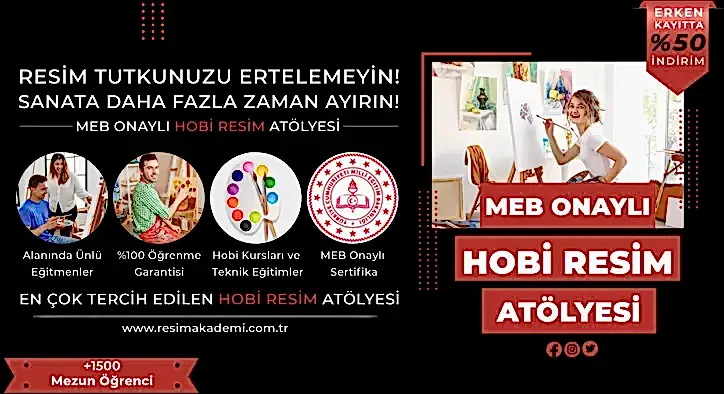 Yetişkinlere Özel Resim Kursu Fiyatları – Erken Kayıtta %50 İndirim